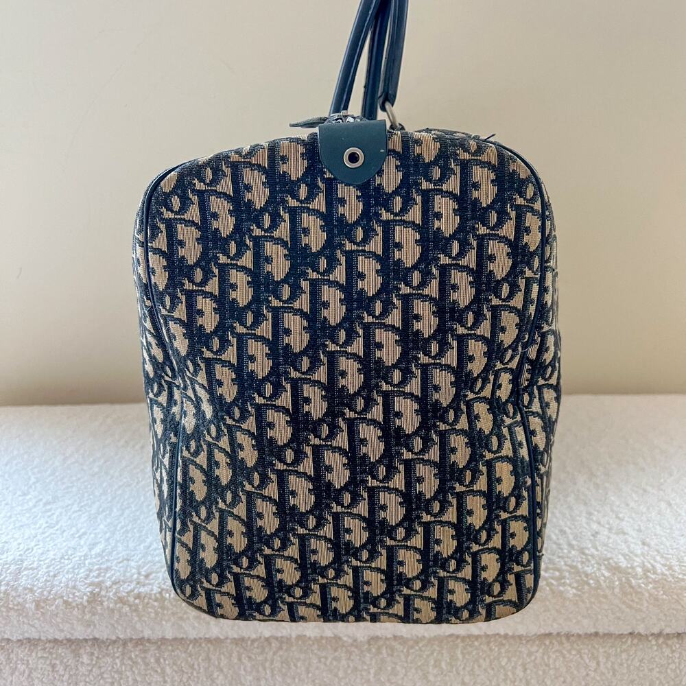 DIOR Trotter Canvas and Leather Duffel Bag - Picture 4 of 13